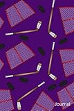  Journal: Purple hockey sticks nets notebook