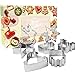 BAKHUK 24pcs Christmas Cookie Cutters Set Holidays Cookies Molds Christmas Tree, Santa Claus, Reindeer, Christmas Stockings, Bells, Exquisite Packaging for Party Supplies