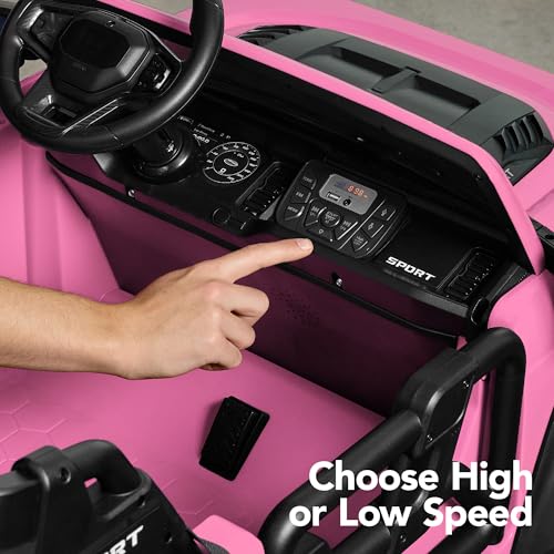 Image of Best Choice Products Kids 24V 2-Seater Electric Ride On Car Truck w / 132lb Weight Capacity, Parent Control, Bluetooth, LED Lights - Pink