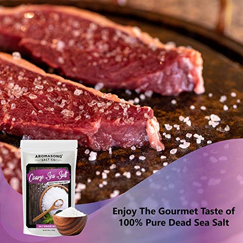 Aromasong Coarse Sea Salt for Grinder - 100% Pure Dead Sea Salt, 5 Lb.