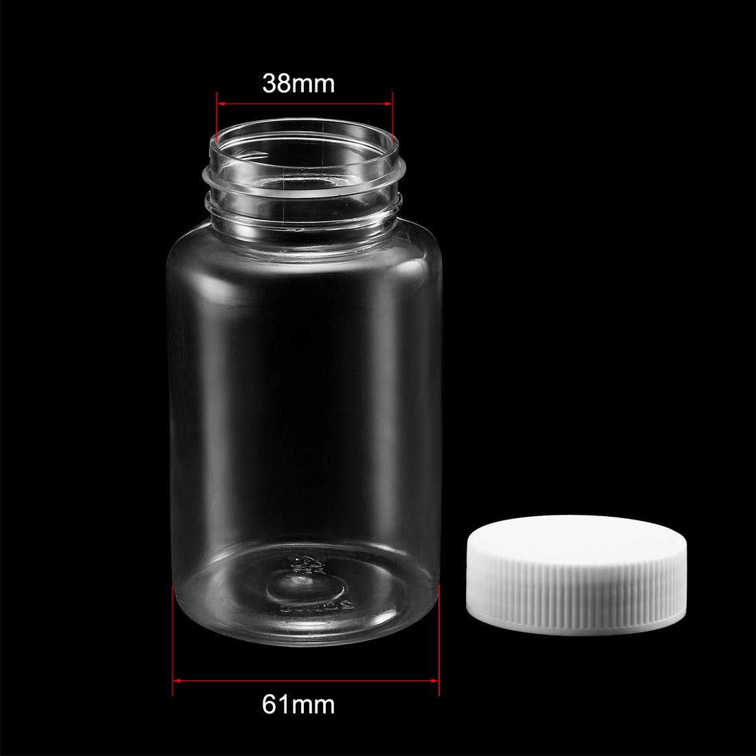 uxcell Plastic Lab Chemical Reagent Bottle 200ml/6.8oz Wide Mouth Sample Sealing Liquid Storage Container 5pcs: Industrial & Scientific