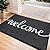 CozyBounty Black Door Mat Welcome Mats Outdoor Indoor Non-Slip Doormat for Entryway Low-Profile Floor Mat for Yard, Garage, High Traffic Areas (30"x17.5", Black)