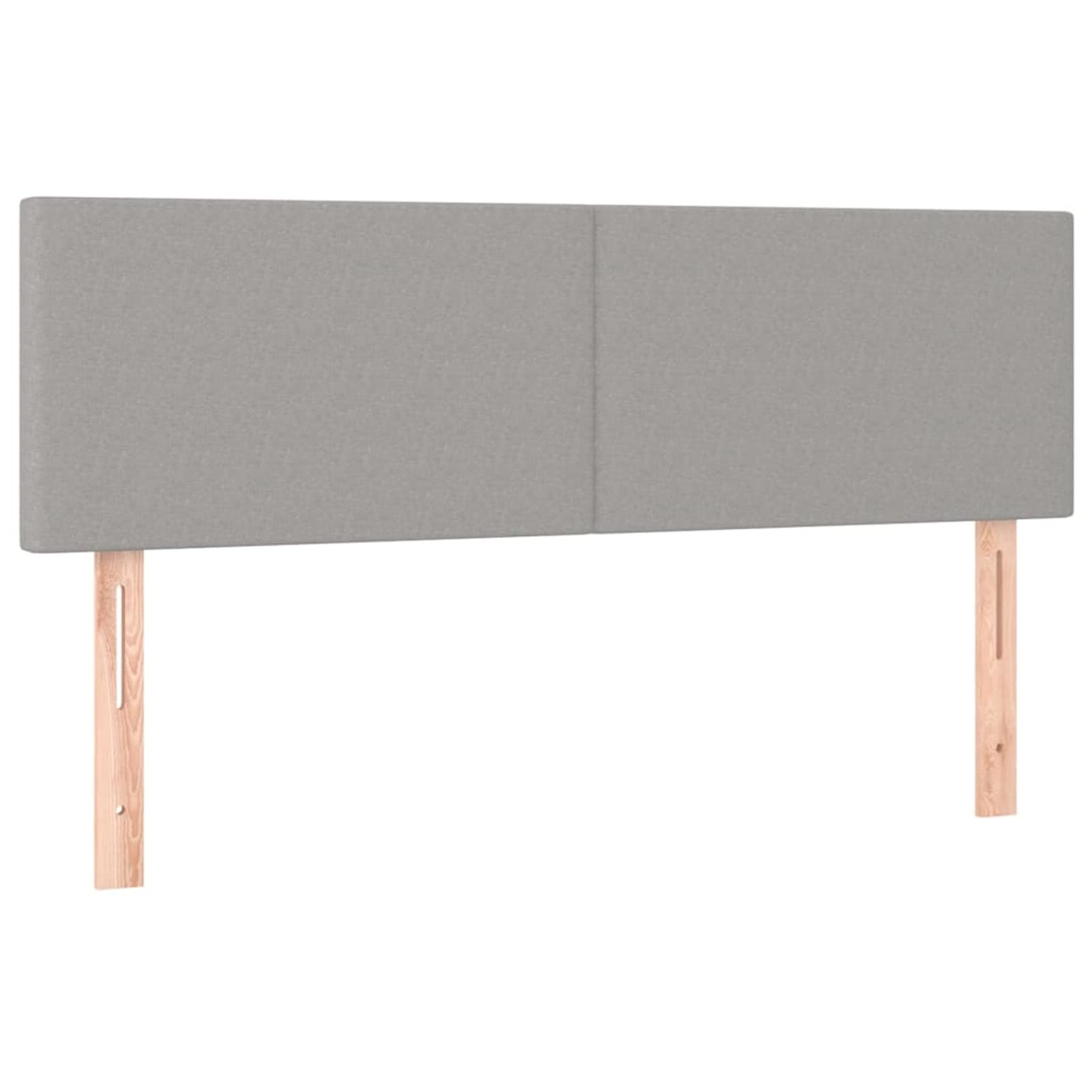 Cabeceros 2 Unidades, Cabezal De Cama, Cabezales Dormitorios Modernos, Cabecera para Cama, Cabeceira Cama, Tela Gris Claro 72x5x78/88 cm