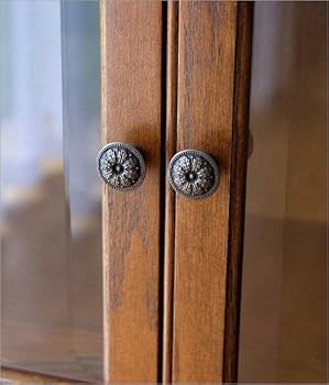 Amazon｜食器棚 カップボード キャビネット ガラス扉付き 収納 木製