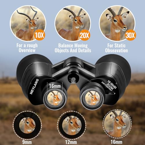 Binoculares 10-30x50 Zoom para Adultos, Impermeables miniatura 4