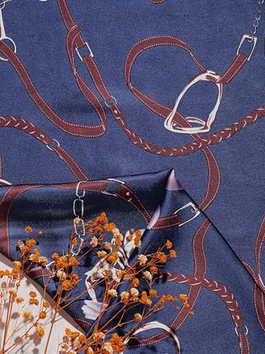 Image of Printed Poly Silken feel Scarf Stole for Women | Stylish, Soft, & Lightweight | Satin Feel Neck Scarf, Hair Scarf, Head Scarf for Women
