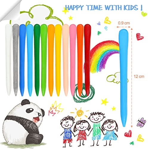 Pastelli a Cera Antiscivolo per Bambini, Pastelli