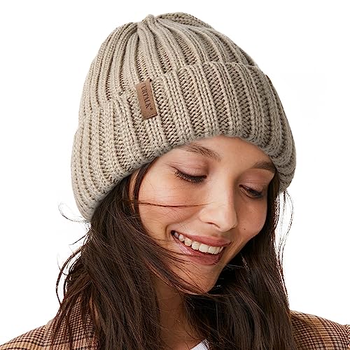 FURTALK Strickmütze aus Atmungsaktivem und Leichtem Polyacrylnitril Damen Wintermütze