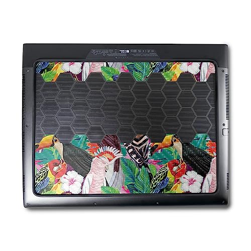 Image of MightySkins Carbon Fiber Skin Compatible with Alienware M18 R1 (2023) Full Wrap Kit - Tropical Paradise | Protective, Durable Textured Carbon Fiber Finish | Easy to Apply | Made in The USA