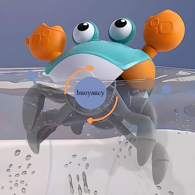 Image of COSMOBABY Premium Crawling and Swimming Bath Toy Crab for Boys and Girls Proudly Made in India