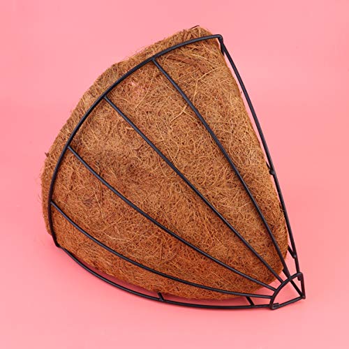 Happyyami Coconut Coir Corner Wall Mounted Hanging Planter Triangle Flower Pot Decorative Plant Vase Container Holder For Succulent Indoor Outdoor Decor #TOP7