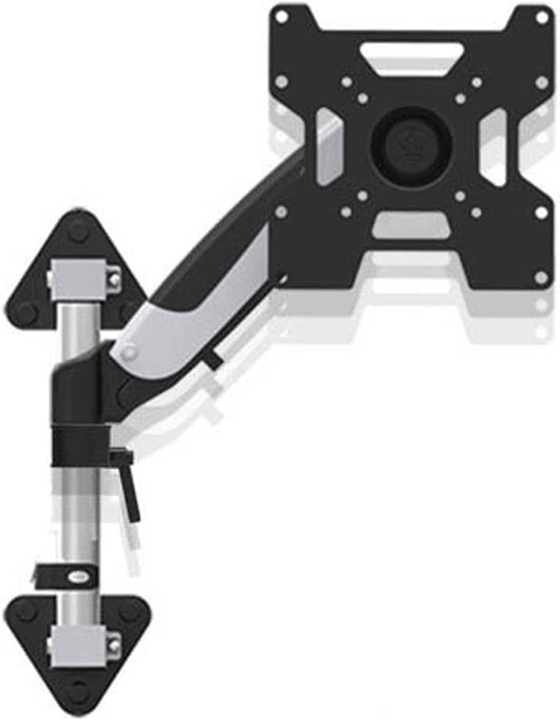 GH111W 32“-42“ Retractable Aluminum Tv LCD Wall Mount Bracket with Pole Gas Spring Strong 9-15kg Full Motion 200x200mm(Black)
