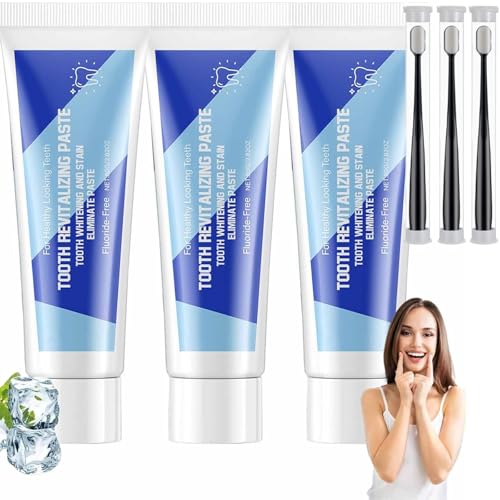 Akcmins Pasta de Dientes Blanqueadora Natural, Pasta de Dientes Quitamanchas Akcmins, Pasta de Dientes Blanqueadora Probiótica, Pasta de Dientes Repara Poderosamente el Esmalte Dental (3pcs)