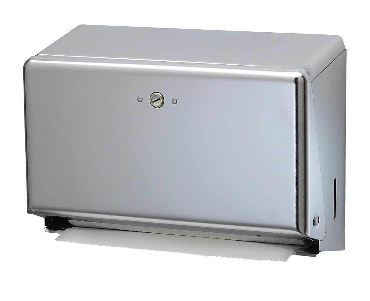 Carlisle FoodService Products T1950XC Mini C-Fold/Multifold Commercial Towel Dispenser, 250 Multifold / 150 C-Fold Towel Capacity, Chrome
