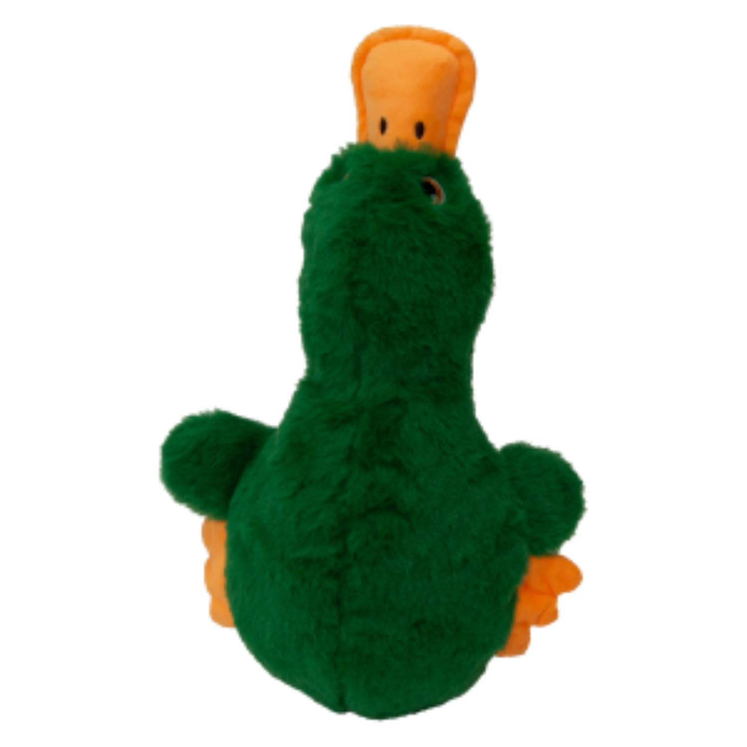 JACK AND VANILLA, Duck Soft Toy with Squeeker for Dogs and Cats, Interactive Toy Made of Soft and Durable Materials, Ideal for Gaming, 21 cm, Green and White
