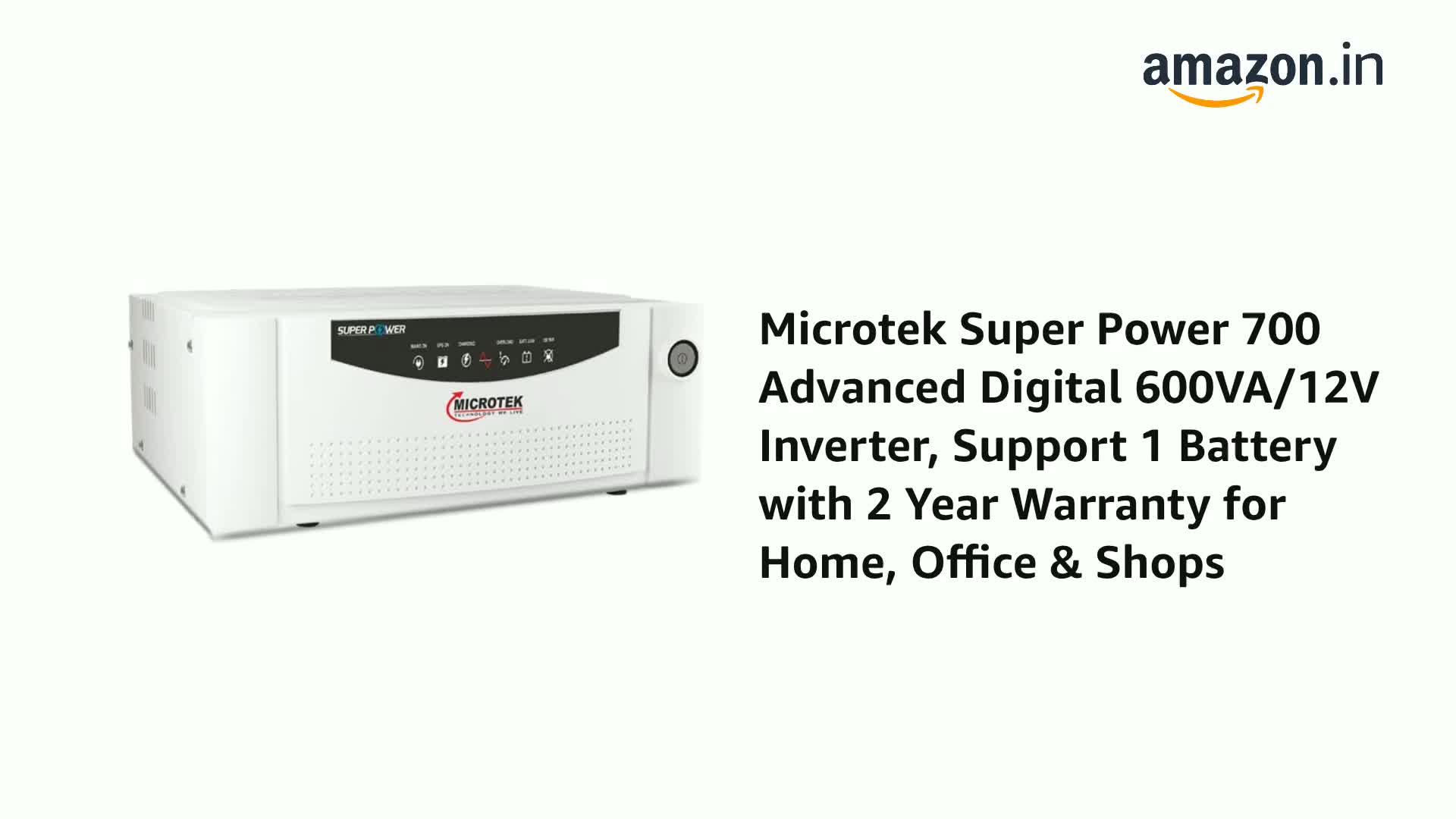 Microtek Super Power 700 Advanced Digital 600VA/510W Inverter