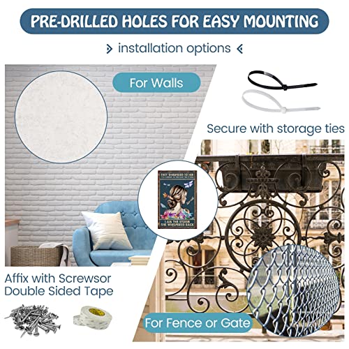 Retnerds Women Inspirational Quote Wall Art Signs - They Whispered To Her You Cannot Withstand The Storm - I Am The Storm - She Whispered Back - Vintage Metal Tin Sign Posters Prints Decor #TOP1