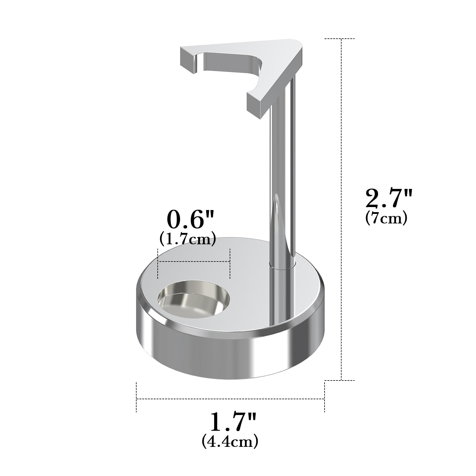 Linkidea Supporto per rasoio di sicurezza da uomo, compatibile con Vikings Blade the Chieftain, Merkur 34C, 700002, 23C, 38C, organizer per strumenti da barba per bancone del bagno (argento)