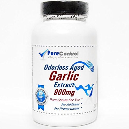 Odorless Aged Garlic Extract 900mg // 200 Capsules // Pure // by PureControl Supplements