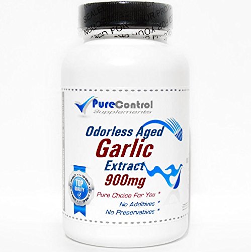 Odorless Aged Garlic Extract 900mg // 200 Capsules // Pure // by PureControl Supplements