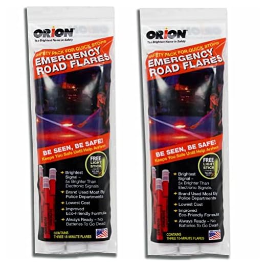 ORION Safety Products - 15 Minute Road Flares (1 Pack of 3 Flares) - 2 Pack