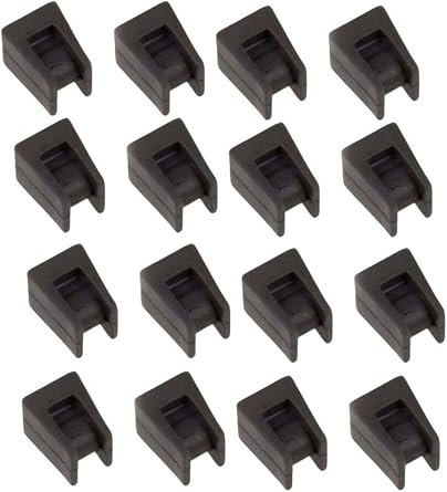 Supervac Ar elik OCD608B, OCD607YB, Beko HISG64120SD, AOCG64130DS, AOCG64130XDS ile Uyumlu Ocak Izgara Lastik, 16 Adet, Siyah
