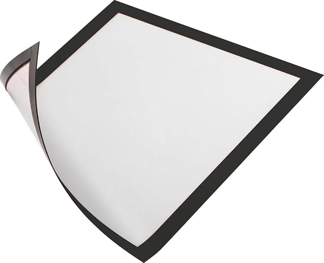 Durable DURAFRAME Magnetic Frame | A4 Black | Pack of 5 | Document Frame For Professional Internal Signage | Magnetic Attachment