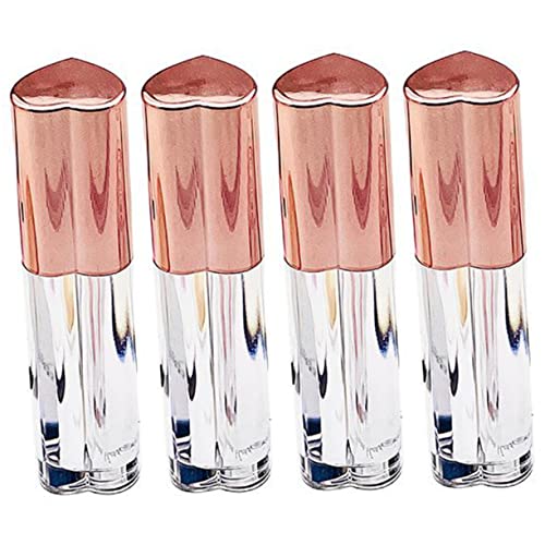 Veemoon 4 Piezas Tubos Vacíos para Bálsamo Labial Transparente Pequeños Envases Lip Gloss con Pincel Recipientes Resistentes y Portátiles para Maquillaje Hidratantes y Perfectos para y