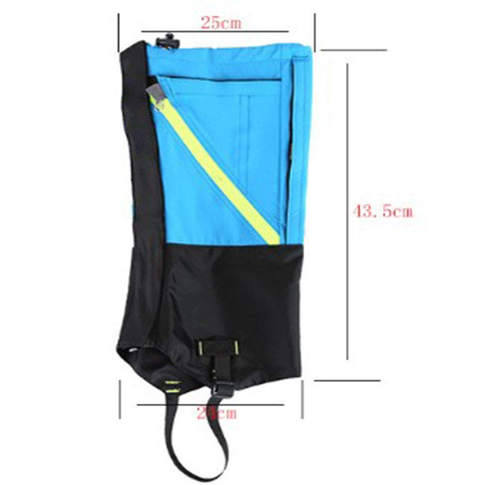 Guêtres Jambe imperméable à l'eau Botte de Neige guêtres Anti-déchirure Tissu Oxford pour la randonnée pédestre en Plein air de la Chasse, Noir