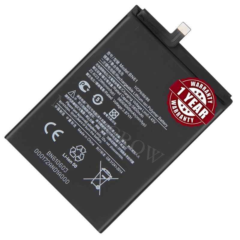 Image of Original BN61 Battery Compatible for Xiaomi Poco X3 - (6000mAh) - 1 Year Warranty JK1