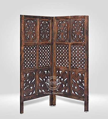 Image of Wooden Partition for Living Rooms Wall Dividers,Screen Separator Wall Divider for Hall Wall Panels for Living Room /Kitchen /Bedroom /Office /Restaurant (4-feet 2 Panel)
