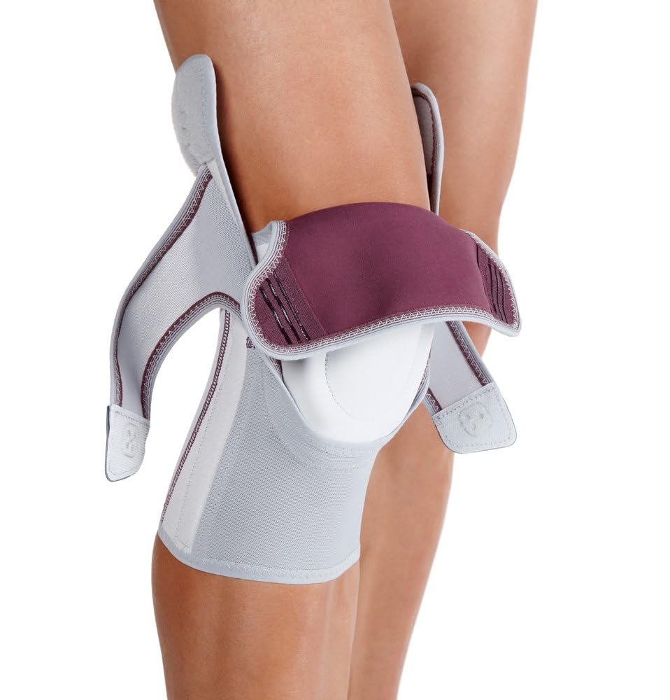 Push Care-Supporto ortopedico per ginocchio, per maggiore stabilità, il dolore, compressione e comodo, osteoartrite, tessuto elasticizzato con applicazioni in Silicone, costituito da microfibre, Sympress, con interno morbido
