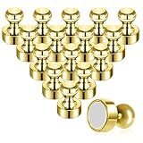 Pack of 16 Gold Magnets for Whiteboard Adult Refrigerator Magnets Push Pin Magnets Small Cute Fridge