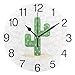 Desert Cactus Round Wall Clock, Silent Non Ticking Oil Painting Decorative for Home Office School Clock Art
