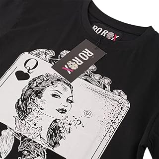 Ro Rox T-Shirt Noir Top en Wicca Coton Gothique Imprimé Déesse - Les Beatles, Paul McCartney, John Lennon, RIngo Starr, George Harrison Ro Rox T-Shirt Noir Top en Wicca Coton Gothique Imprimé Déesse – Image 3