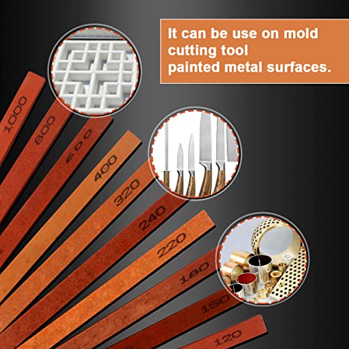 Cbright 10Pcs Sharpening Stone Set-10 Grit Assorted Sizes Whetstone Sharpener Polishing Honing Stone Kit 120#,150#,180#,220#,240#,320#,400#,600#,800#,1000# thumb #2