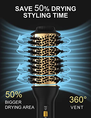 Landot Hair Blow Dryer Brush And Volumizer, One-Step Hot Air Brush For Drying, Straightening, Volumizing #TOP3