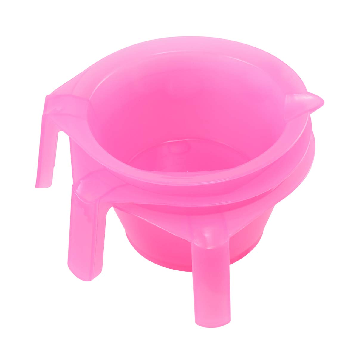 Hair Color Mixing Bowl, 3pcs Plastic Hair Dye Bowl with Handle Color Mixing Tint Bowl Hair Color Mixing Tool for Salon Hairdressing, Pink