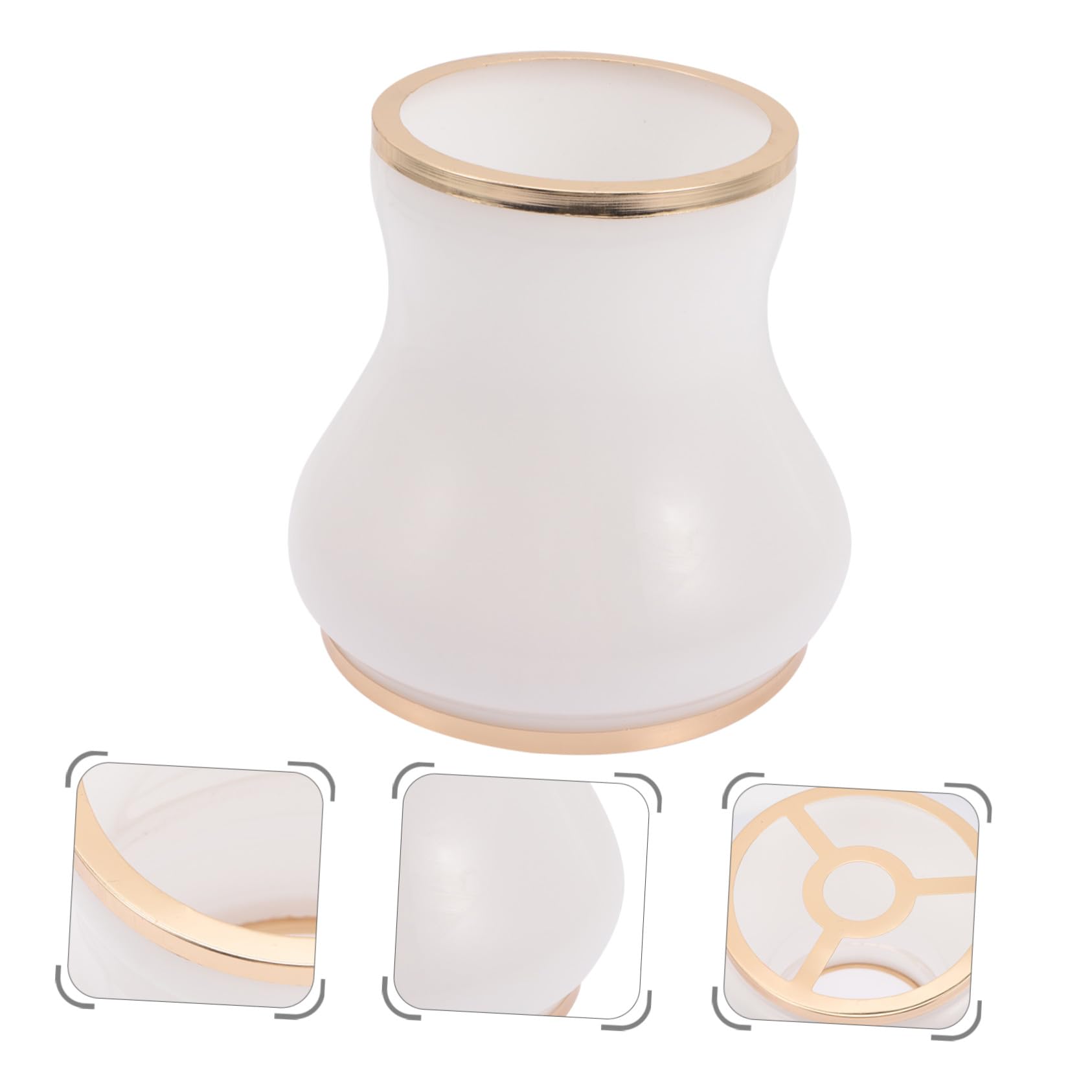 DOITOOL Paralume Luce Calda e Multifunzionale E14 in Vetro Bianco Design Classico per Lampada da Comodino e Lampada da Parete per Casa e Hotel