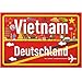 Produktbild DankeDir! Vietnam Deutschland Ortsschild - Schild 30 x 20 cm - Geschenk Idee Gutschein Reise Urlaub Reisegutschein Männer & Frauen Geldgeschenk Abschiedskarte Geschenkidee Deko Karte