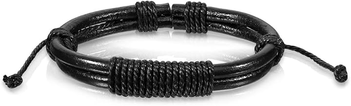 Bracelet HAYDEN cuir noir LOVEPIERCING