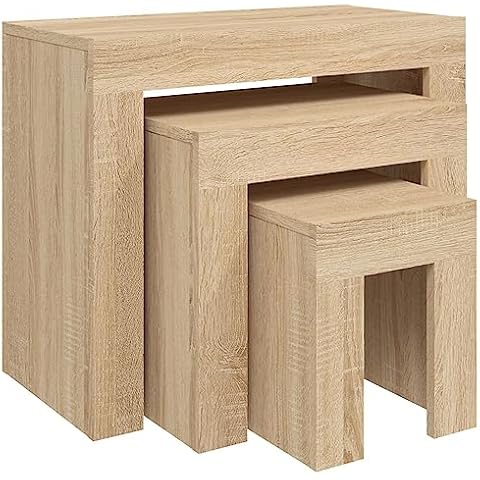 vidaXL Tables Basses Gigognes 3 pcs Cover