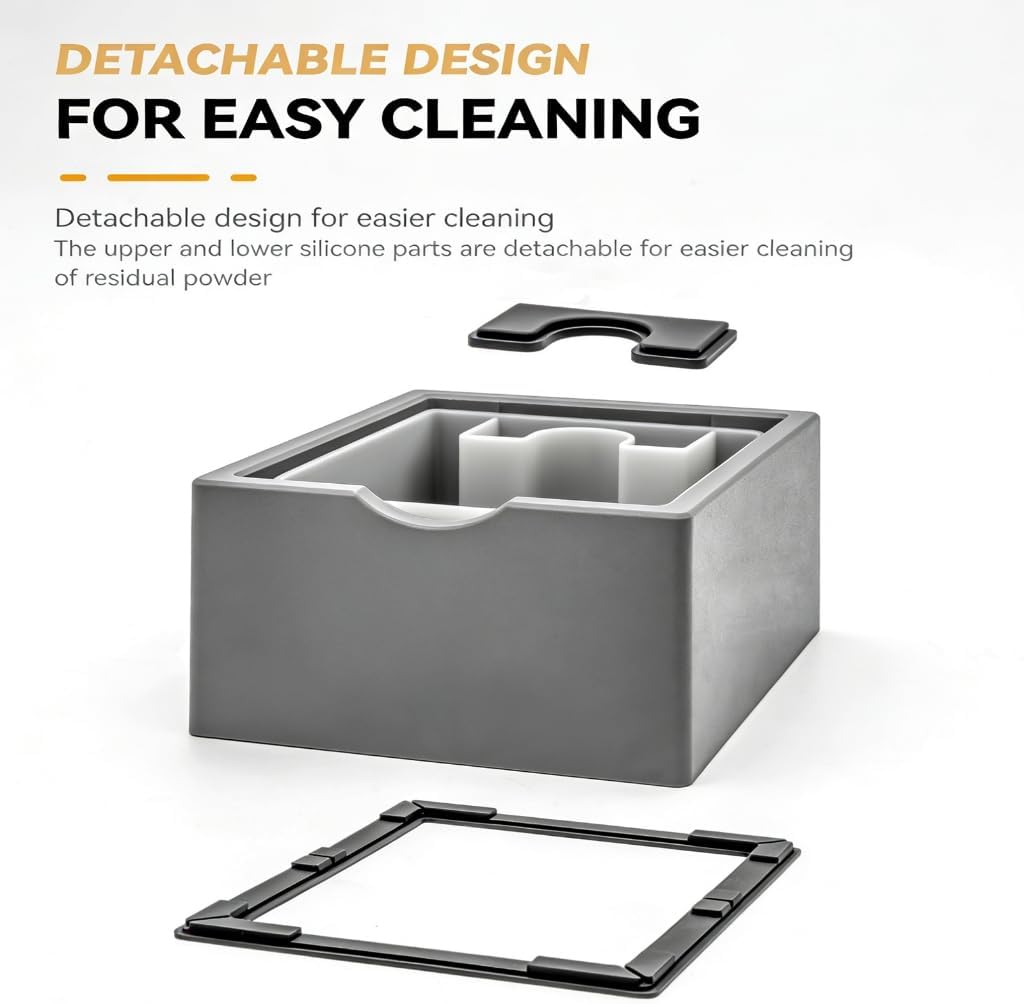 Efficient Coffee Grounds Storage Bin for Bar Countertops Shock Absorbent and Antislip Base Espresso Knocks Box Container