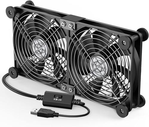 ELUTENG USB Lüfter 120mm 5V 2 in 1 mit 3 Einstellbare Geschwindigkeiten, Doppelt USB Ventilator 120mm PC Lüfter USB Computer Ventilator mit 8 Stoßdämpfenden Füßen für PS5 PS4 Laptop TV Box Router ELUTENG USB Lüfter 120mm 5V 2 in 1 mit 3 Einstellbare Geschwindigkeiten, Doppelt USB Ventilator 120mm PC Lüfter USB Computer Ventilator mit 8 Stoßdämpfenden Füßen für PS5 PS4 Laptop TV Box Router