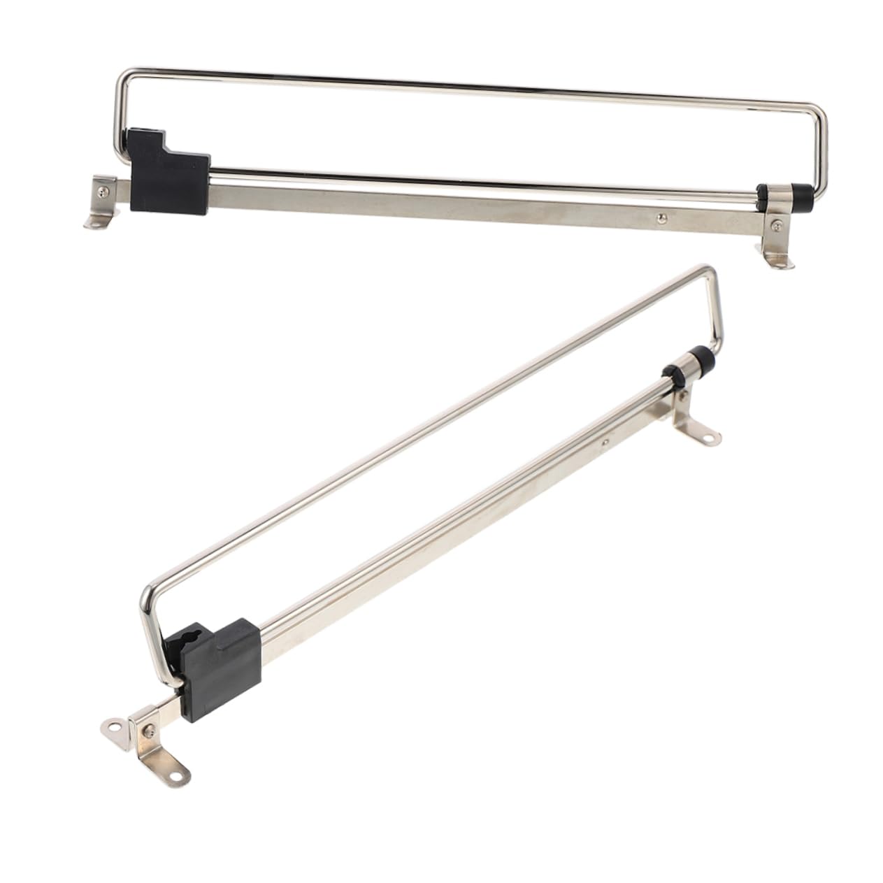 Cabilock 2Pcs Retractable Closet Valet Rod Clothing Rail for Easy Pull Out Clothes Storage Air Drying Ceiling Mounted Design for Closet Organization and Modern Decor