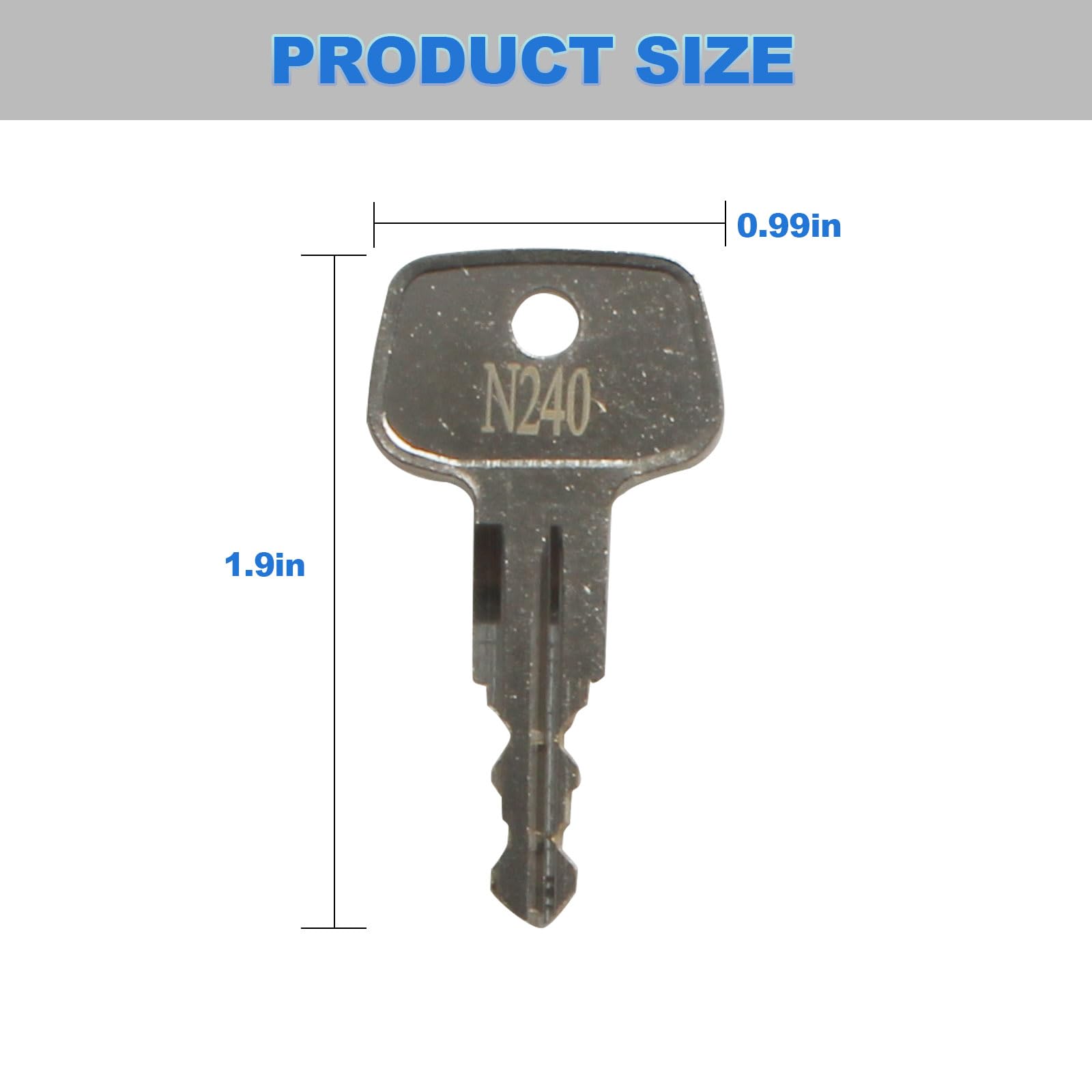 seork Car Rack Replacement Key N240 (2 Pcs) Fits for Thule Compatible Roof Racks, Cargo Box, Carriers, Crossbars Code N240