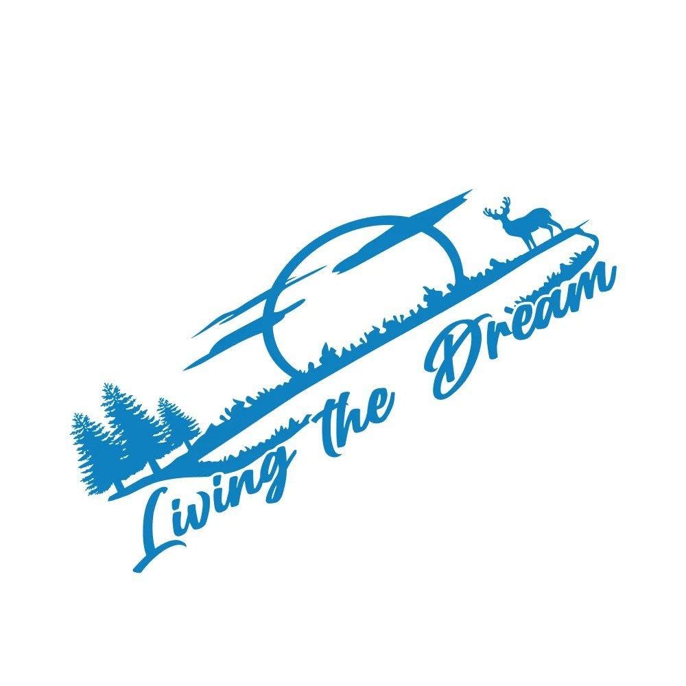 Dabhuoc Glossy Blue Graphics Tuning Vinyl Film Decals Accessories Outdoor Sticker For Rv Camper Van Caravan Suv(Glossy Blue)