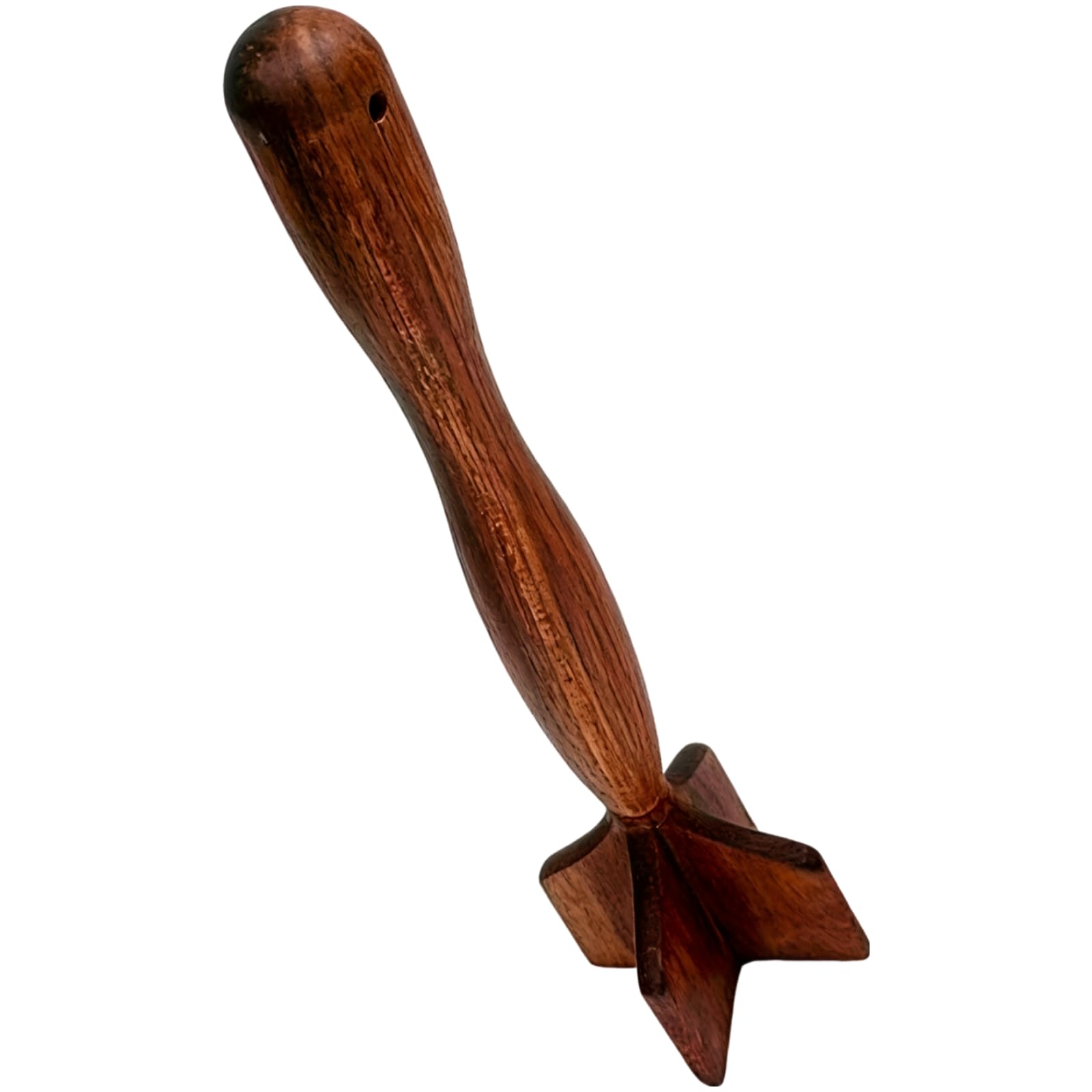 Kartoffelstampfer aus Holz, ergonomisches Küchenutensil aus Naturholz, Mehrzweck-Lebensmittelmixer und Zerkleinerer für Rinderhackfleisch und Kartoffelbrei, langlebiger V-förmiger Kopf