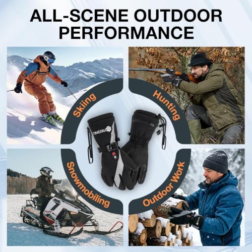 FREEHILL Heated Ski Gloves for Men Women-5s Instant Heat, Up to 8h-M - image 8