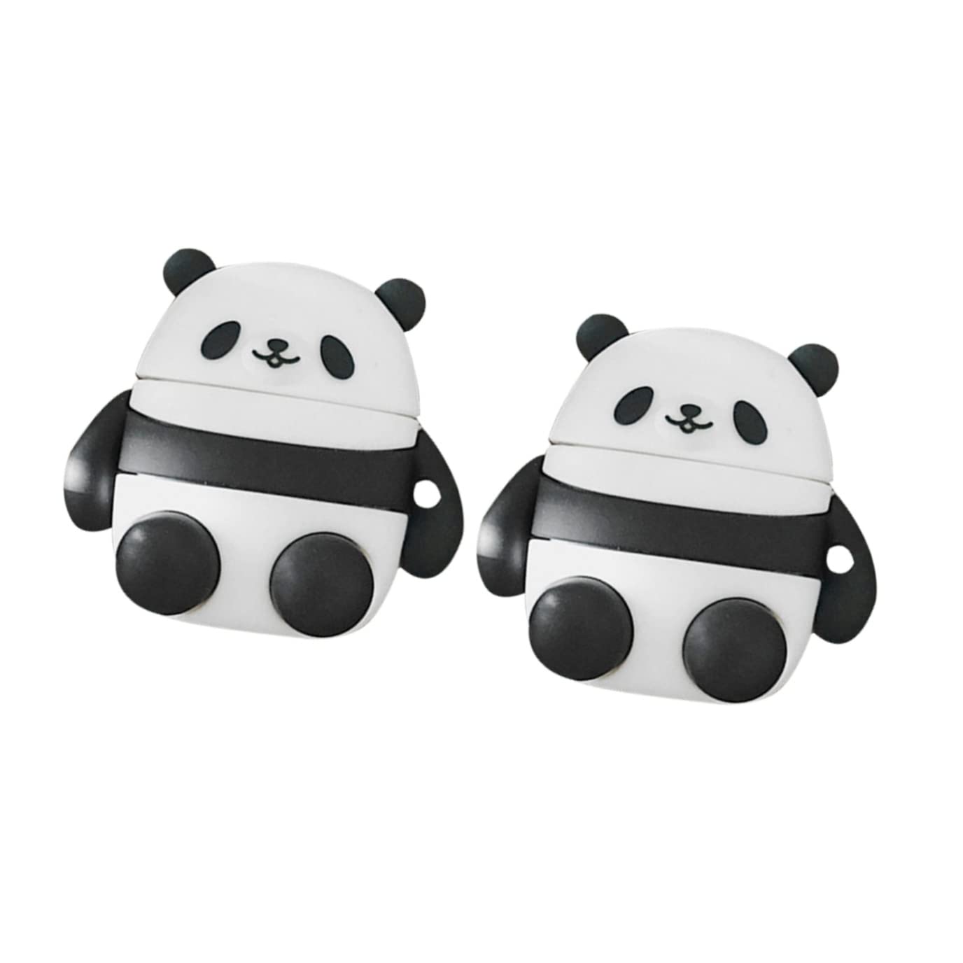 Niedliche Panda AirPods Hülle Aus Silikon – Kompatibel Mit AirPods 1 & 2, Mit Metallhaken, Ganzkörper Schutz